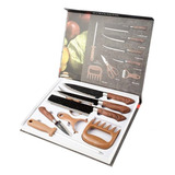 Kit Profissional De Faca Personalizado 8 Peças P/ Churrasco
