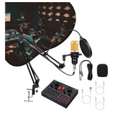 Kit Profissional Microfone Condensador Podcast Gravação