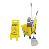 Kit Promocional 1 Balde Espremedor Amarelo Bralimpia Nykt01