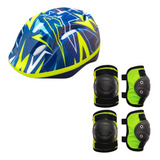 Kit Proteção Capacete Joelheira Cotoveleira Infantil