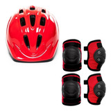 Kit Proteção Capacete Joelheira Cotoveleira Infantil