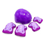 Kit Proteção Completo Infantil Capacete Joelheira Segurança