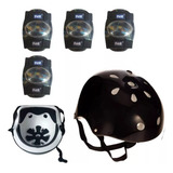 Kit Proteção Infantil Capacete Cotoveleira Joelheira Luva