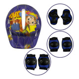 Kit Proteção Infantil Capacete Joelheira Cotoveleira Luva