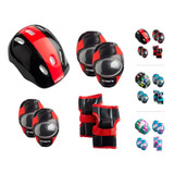 Kit Proteção Infantil Capacete Joelheira Cotoveleira Luva