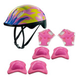 Kit Proteção Infantil Joelheira Capacete Segurança