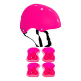 Kit Proteção Infantil Patins Skate Bicicleta Rollers - Rosa