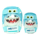 Kit Proteção Infantil Tubarão Joelheira + Cotoveleira - P