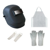 Kit Proteção Soldador Avental Mascara Luva