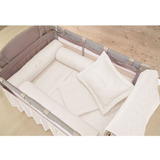 Kit Protetor Berço Desmontável Camping+ Saia De Berço 