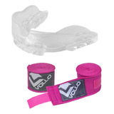Kit Protetor Bucal + Bandagem Rosa