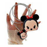 Kit Protetor De Cabo Capa Carregador Celular Fonte Minnie