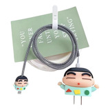 Kit Protetor De Cabo Usb E Capa Carregador Celular Chin-chan