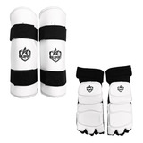 Kit Protetor Meia Pé E Caneleira De Taekwondo Wtf Sulsport