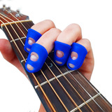 Kit Protetores De Dedos Violão Dedal Tam. Médio Silicone
