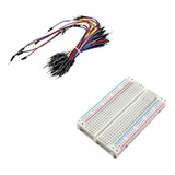 Kit Protoboard 400 Pontos E 65 Jumpers Macho - Macho C/nf