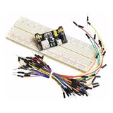 Kit Protoboard 830 + Jumper 65 Peças + Fonte Ajustavel