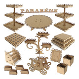 Kit Provençal Mdf Cru Mesa Arabesco 32 Peças + Nome Brinde