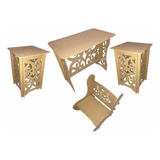 Kit Provençal Mesa Estrela 02 Cubos Mdf Frete Grátis
