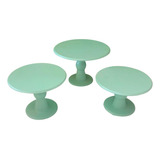 Kit Provençal Trio De Boleira Mdf Torneado Bolinha Promoção