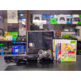 Kit Ps3 Apenas Console E Xbox 360 Super Slim 04gb Lt 01 Controle 01 Kinect Usado