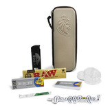 Kit Puff Life Case Dichavador Seda Raw Piteira De Vidro