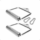 Kit Pulley Academia 2 Puxadores Estribo Mais 2 Mosquetões