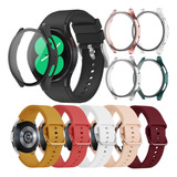 Kit Pulseira + Capa C/ Vidro Para Samsung Watch 6 40 44mm