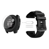 Kit Pulseira + Case + Película Compatível Garmin Instinct