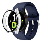 Kit Pulseira Silicone Curva + Capa Vidro Para Galaxy Watch 5