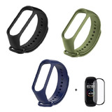 Kit Pulseira Silicone Para Mi Band 3 E 4 + Brinde