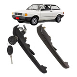 Kit Puxador C/ Chaves Gol Quadrado Santana Voyage 87 Até 93 