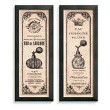 Kit Quadro Decorativo Banheiro Lavabo Vintage Paris Perfume