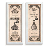 Kit Quadro Decorativo Banheiro Lavabo Vintage Paris Perfume