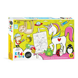 Kit Quadros De Pintura Infantil Com Cavalete Guache E 4 Tela