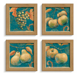 Kit Quadros Decorativos Cozinha Cantina Frutas Vintage Retrô