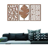 Kit Quadros Decorativos Vazados Mdf/cru 6mm 