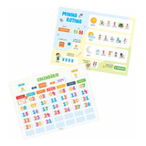 Kit Quadros Educativos Infantil Rotina Diária + Calendário 