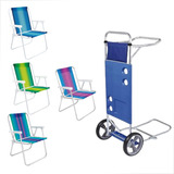 Kit Quatro Cadeiras De Praia +