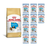 Kit Ração Shih Tzu Puppy 1kg E 10 Sachê Mini 85g Royal Canin