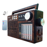 Kit Rádio Fm Vintage Usb Sd