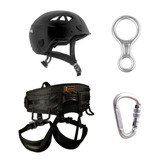 Kit Rapel R48c Cadeirinha Mosquetão Freio 8 E Capacete Cts