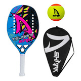 Kit Raquete Beach Tennis Shark Tsunami + Capa + Bola