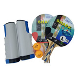 Kit Raquete Ping Pong Rede Suporte