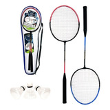Kit Raquetes Badminton 2 Raquetes +