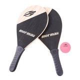Kit Raquetes De Praia - Frescobol Mormaii 2 Raquetes 1 Bola