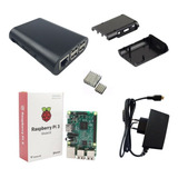 Kit Raspberry Pi3 Model B +fonte+case+dissipador Nota Fiscal