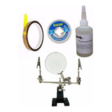 Kit Reballing Bga Fluxo No Clean Malha Dessolda Kapton Lupa