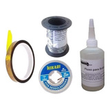 Kit Reballing Bga Fluxo Solda No Clean Malha, Fio E Kapton