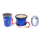 Kit Rebolo + Surdo + Pandeiro De 8 Luen Kids Azul